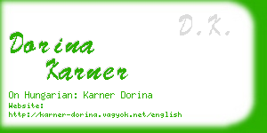 dorina karner business card